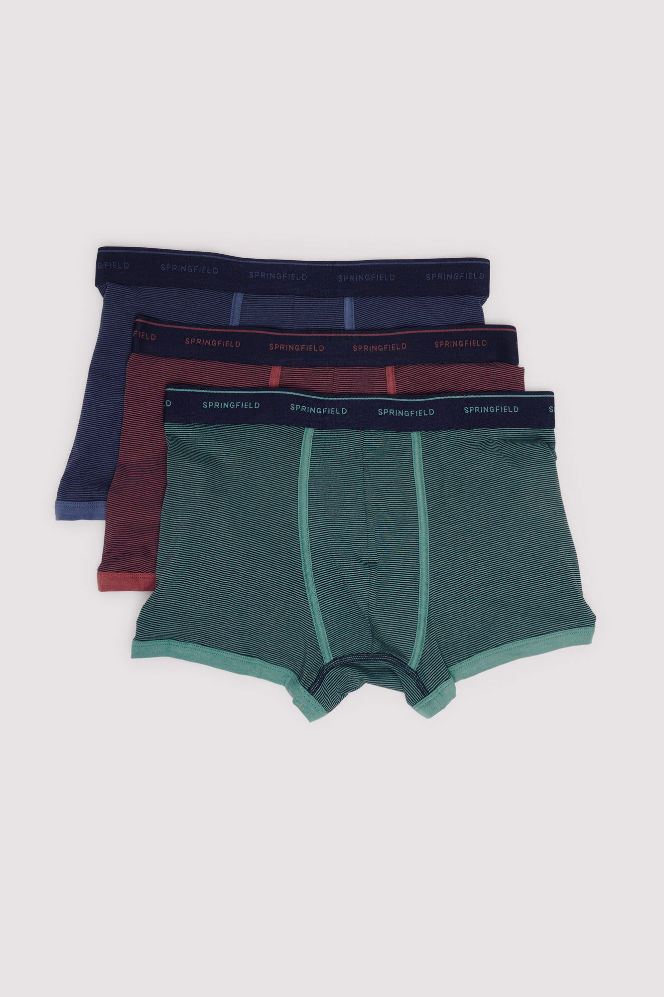 Springfield Pack of 3 micro stripe boxers