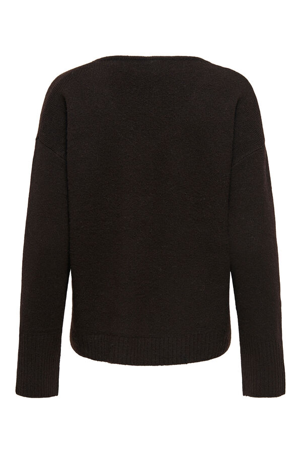 Only Pullover mit V - Ausschnitt Nude