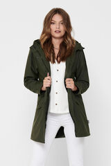 Only fleece raincoat green