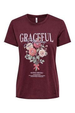 Only T-shirt de manga curta estampada
