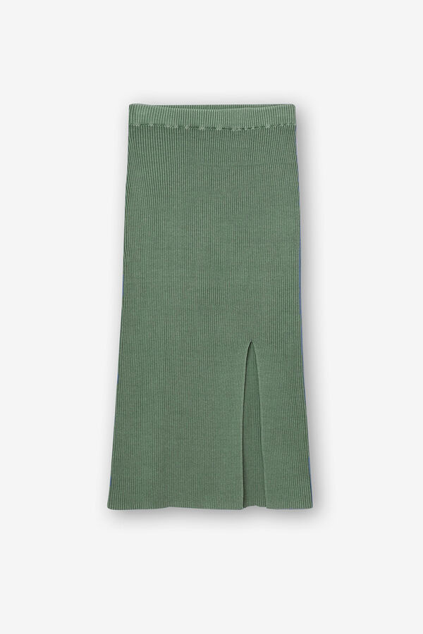 Springfield Jersey-knit midi skirt zelena
