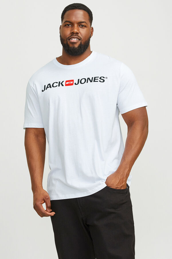Jack & Jones PLUS Basic logo T-shirt  white