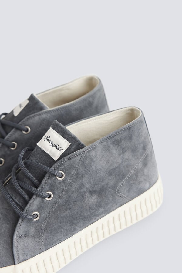 Springfield Leather lace-up ankle boot grey