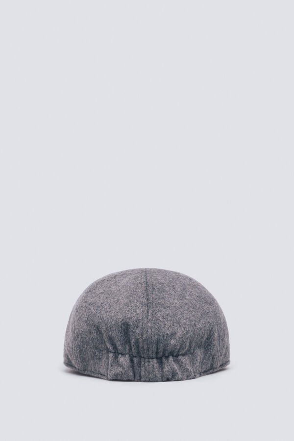 Springfield Gray wool blend flat cap grey