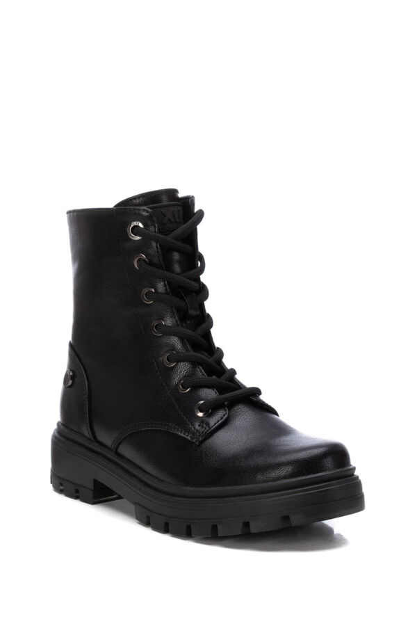 XTI Biker lace-up ankle boot black