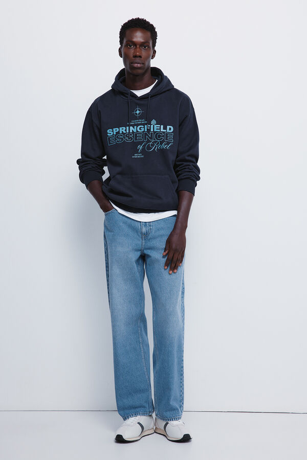 Springfield Hood logo sweatshirt blue