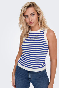Springfield Striped jersey-knit top white
