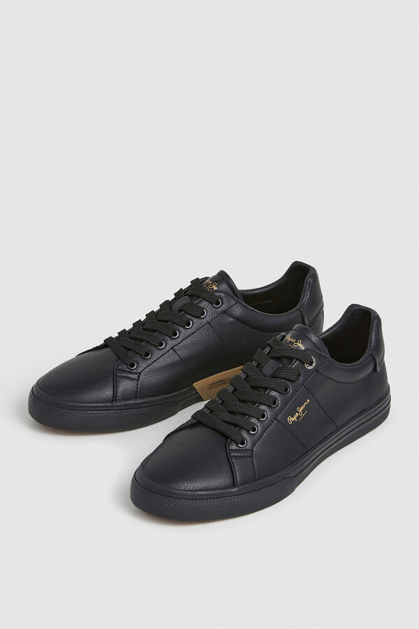 Pepe Jeans Zapatillas Cl&aacute;sicas Efecto Piel negro