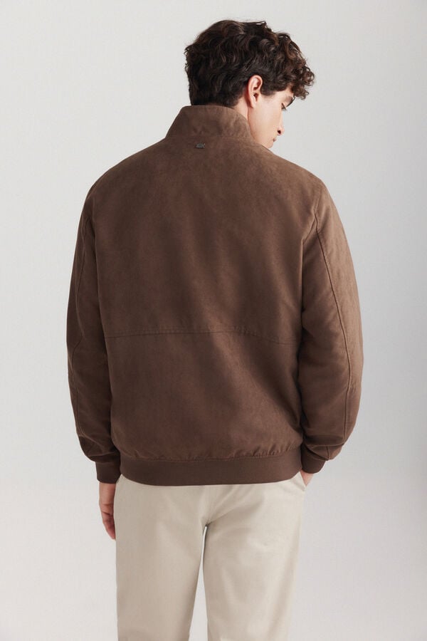 Springfield Faux suede jacket mink