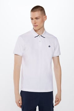 Springfield Polo majica od pikea slim kroja s kontrastima bijela