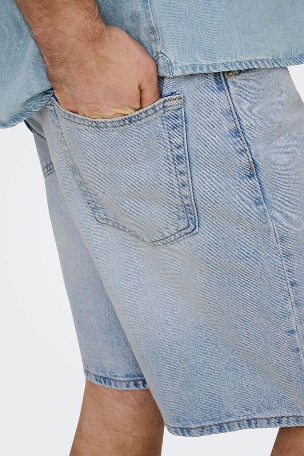 Only & Sons Jeans-Bermudas Blau