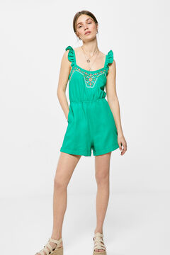 Springfield Embroidered Playsuit green