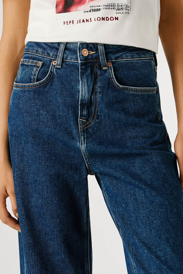 Pepe Jeans Ultra-high- rise straight-leg jeans blue