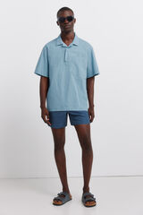 Springfield Maillot de bain imprim&eacute; mosa&iuml;que poche zipp&eacute;e bleu