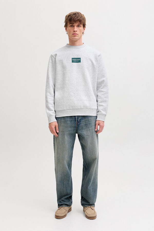 Jack & Jones Sudadera cuello redondo felpa blanco