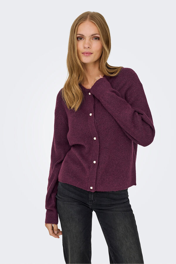 JDY C&aacute;rdigan cierre de botones morado/lila