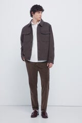 Springfield Pantalón chino pana lavada comfort slim fit estampado