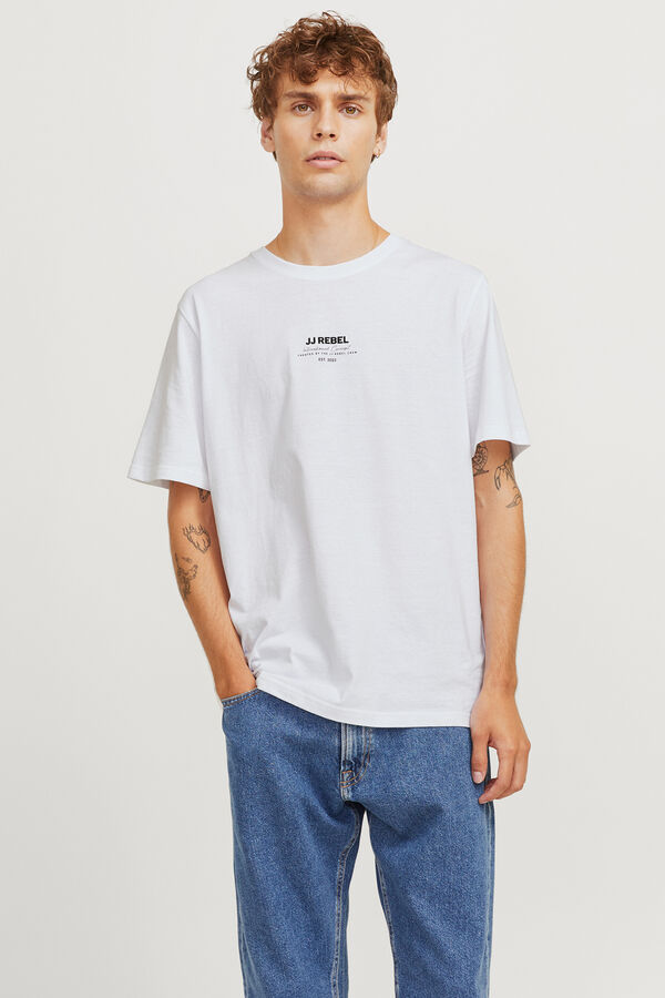 JJ REBEL Camiseta regular fit blanco