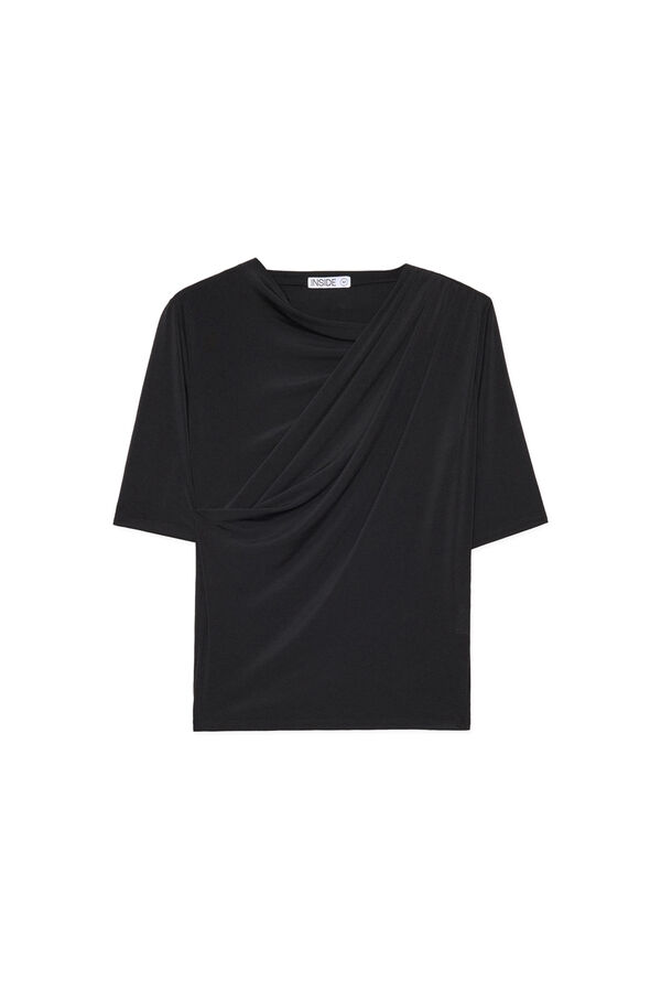 Inside Draped T-shirt black