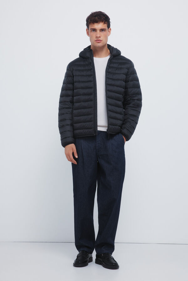 Springfield Chaqueta acolchada capucha negro