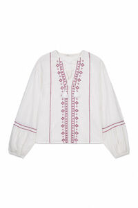 Springfield Long sleeve border print blouse