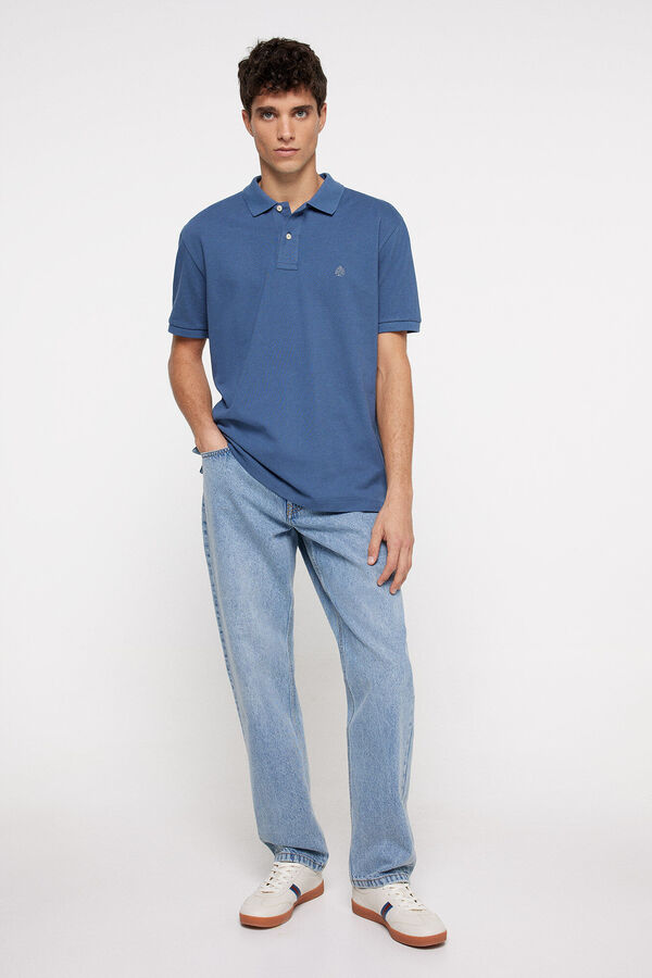 Springfield Basic-Poloshirt Piqué Regular Fit blau