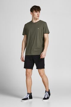Springfield Chino-style cotton Bermuda shorts fekete