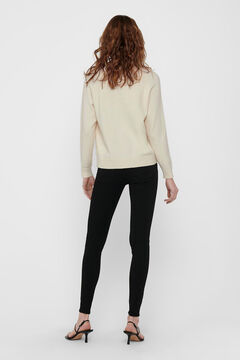 Springfield Long-sleeved round neck jumper white