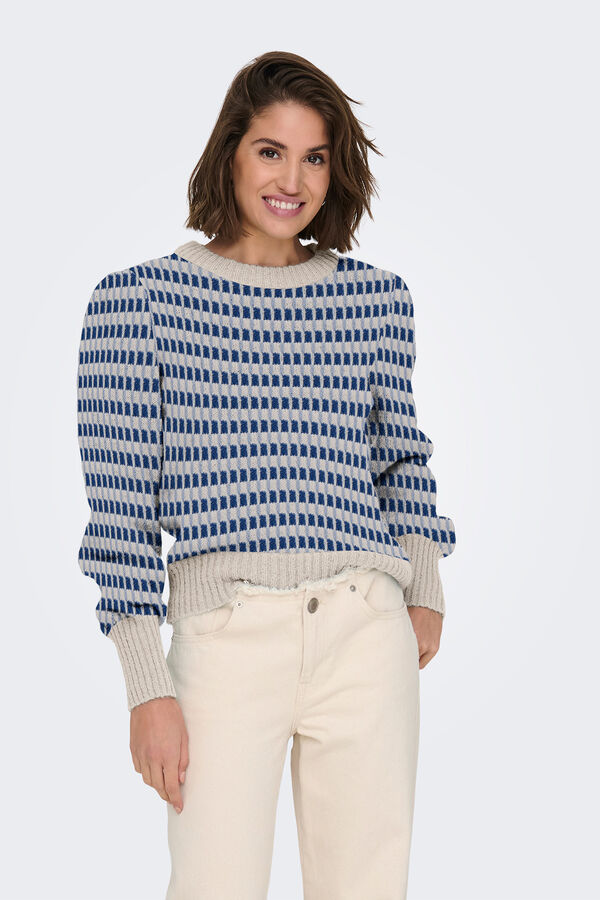 JDY Round neck jumper blue