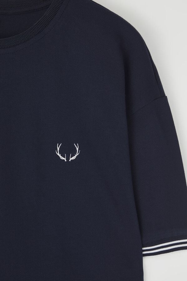 Trendyol Camiseta oversize manga corta azul