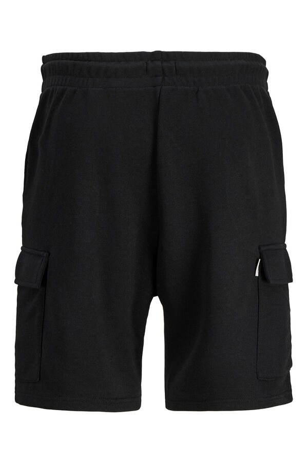 JJ REBEL Bermuda cargo felpa regular fit negro
