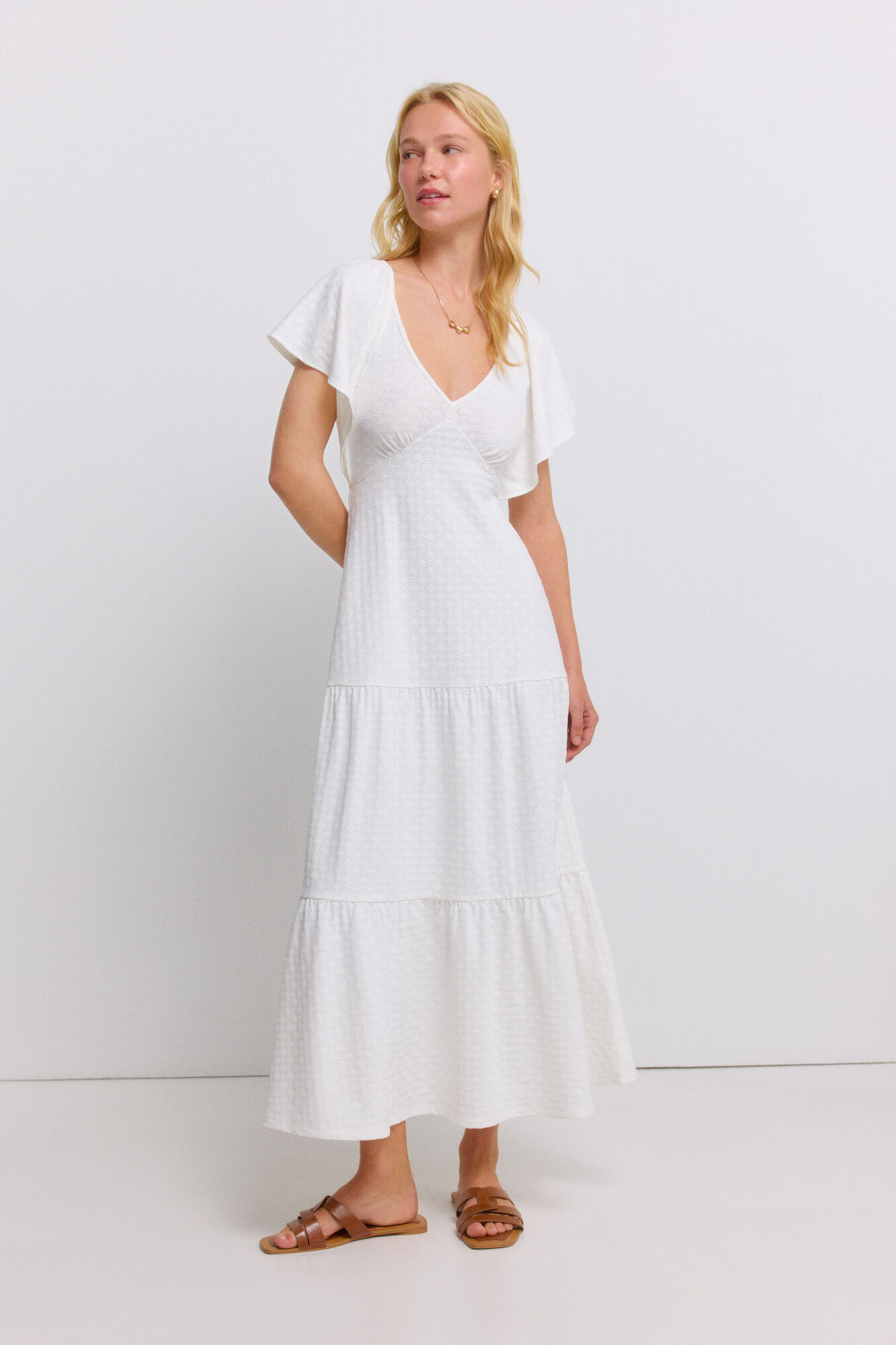 Springfield Midi dress with ruffle straps