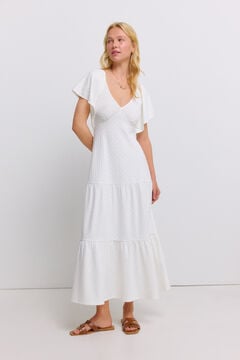 Springfield Vestido midi tirantes volantes