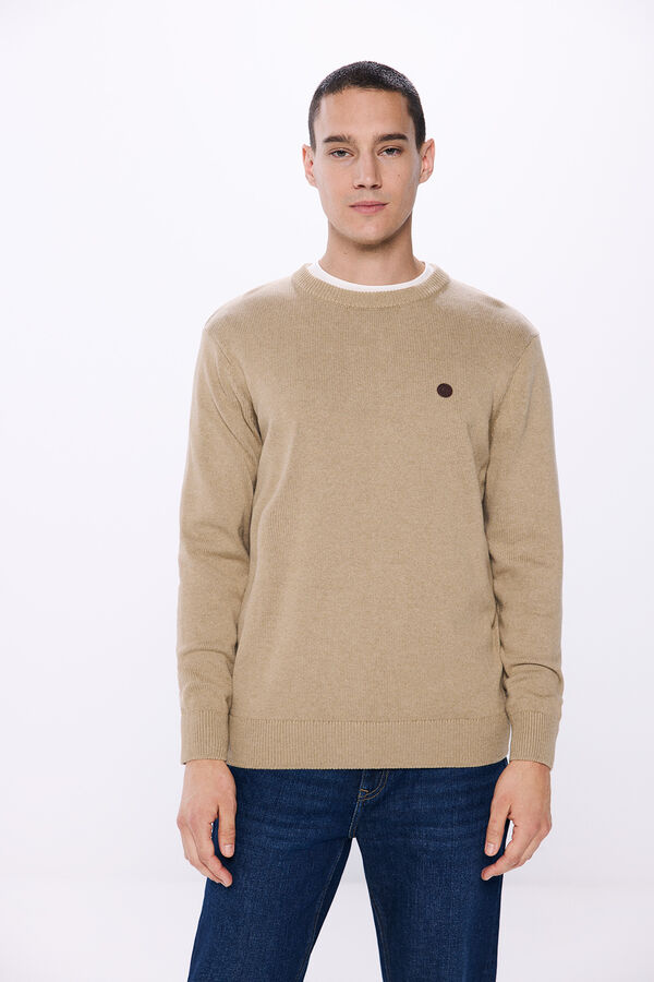 Springfield Plain colour jumper srednjebež