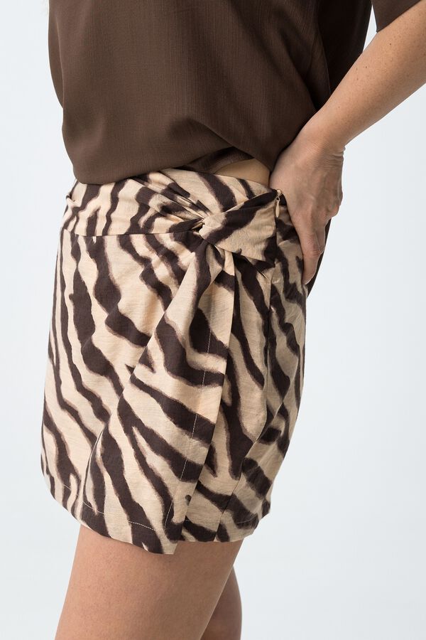 Tiffosi Printed skort tostado