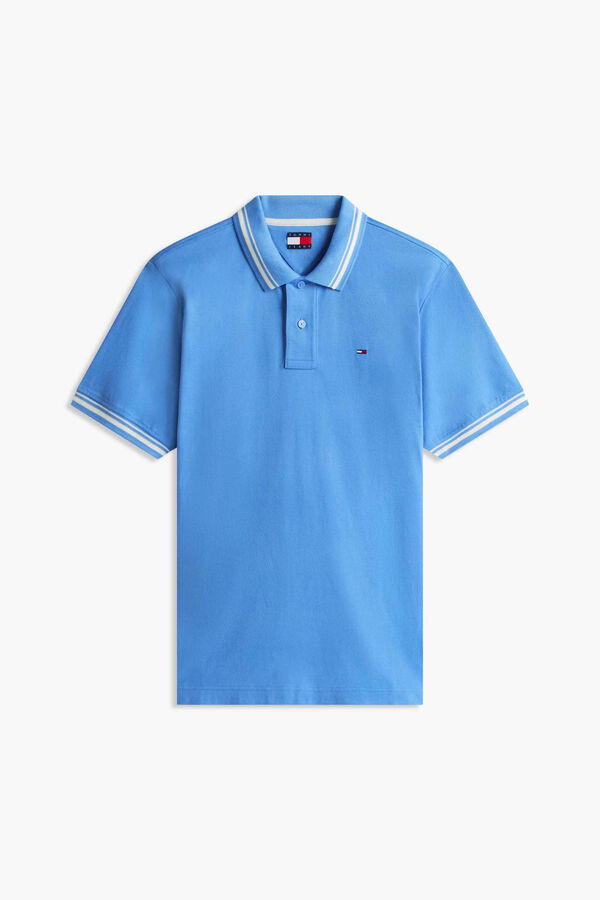 Tommy Jeans Regular fit short sleeve polo shirt blue