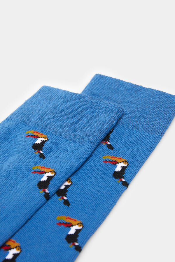 Springfield Long toucan socks blue