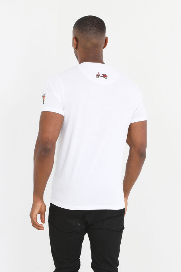 Brave Soul Short-sleeved Vespa T-shirt white