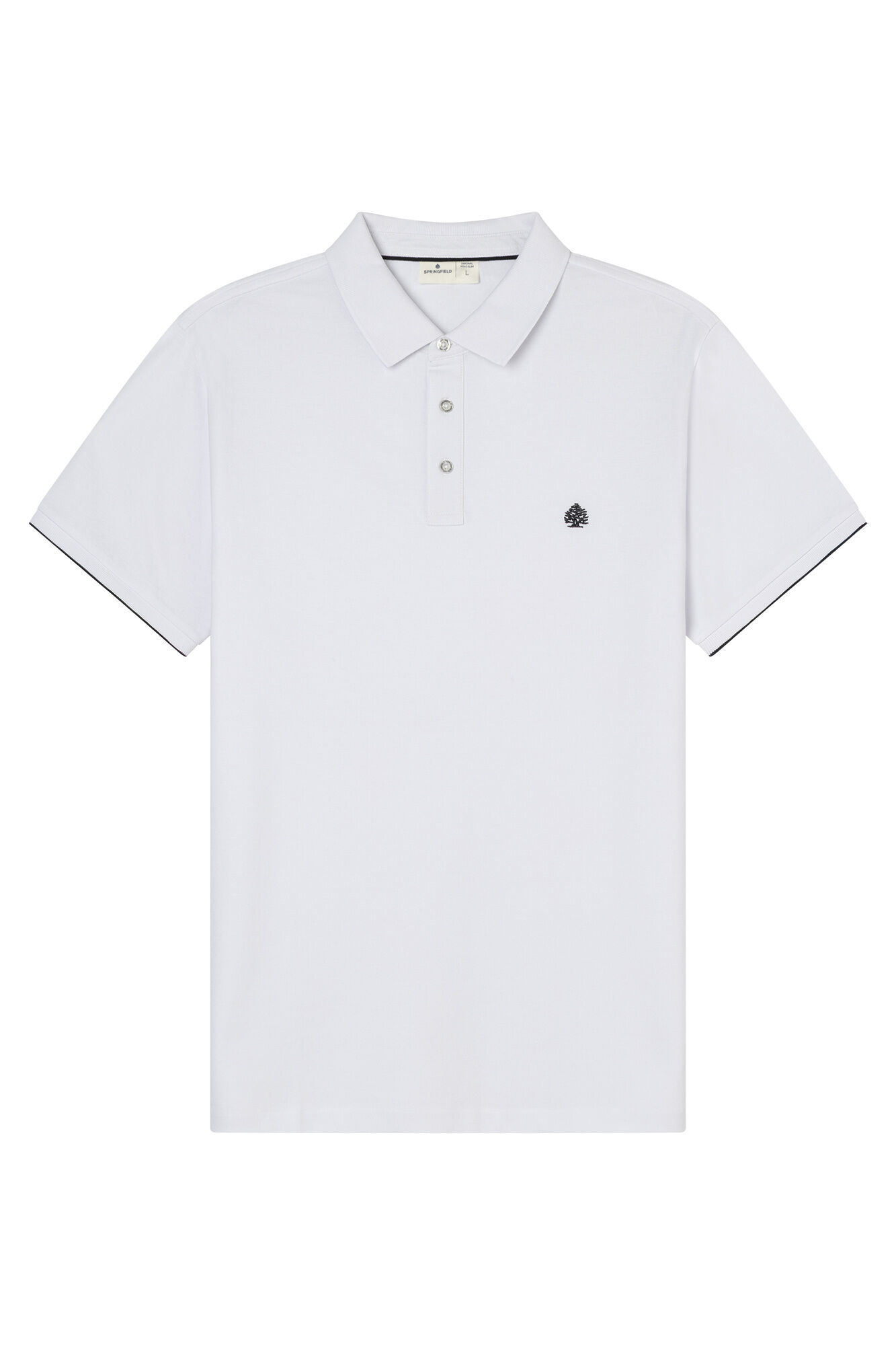 Springfield Polo en piqu&eacute; coupe slim &agrave; poignets contrastants