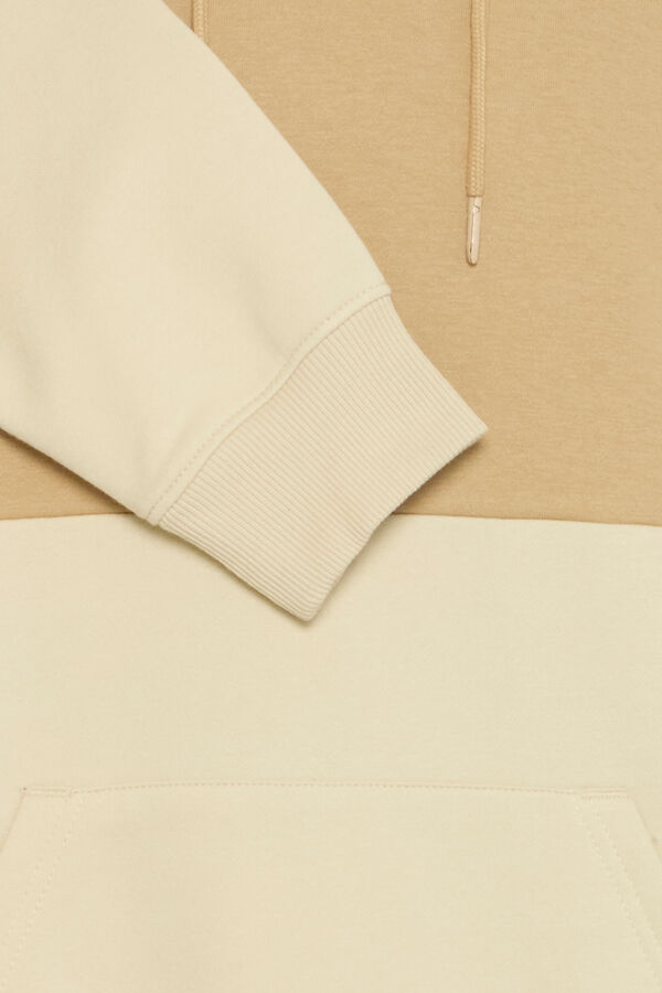 Blend Sudadera bicolor beige