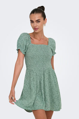 Vestido corto smock