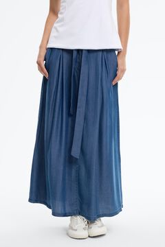 Inside Saia midi efeito denim