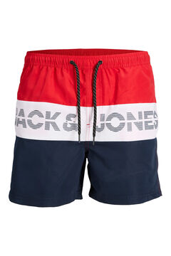 Springfield Colour block swimming shorts rouge
