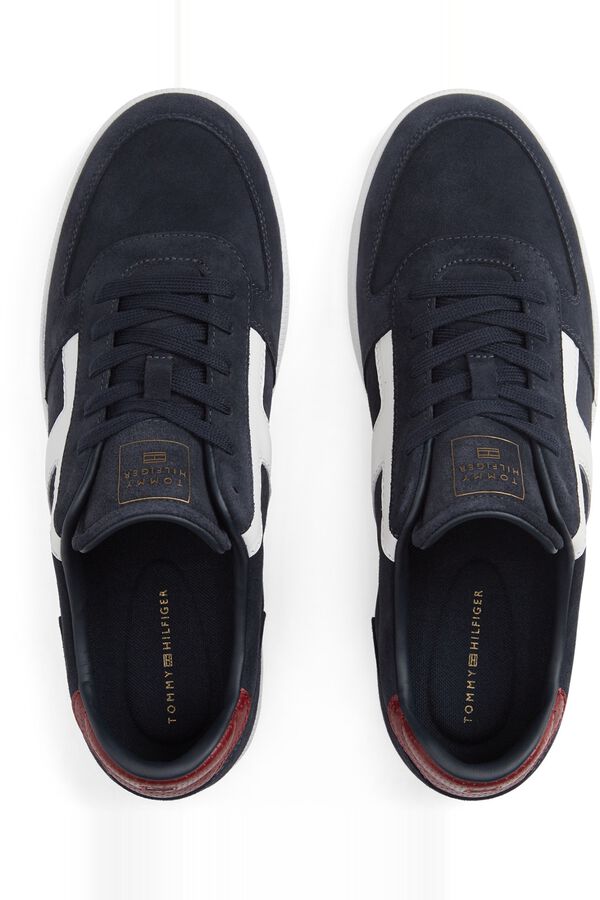 Tommy Jeans Leather panelled casual sneaker blue