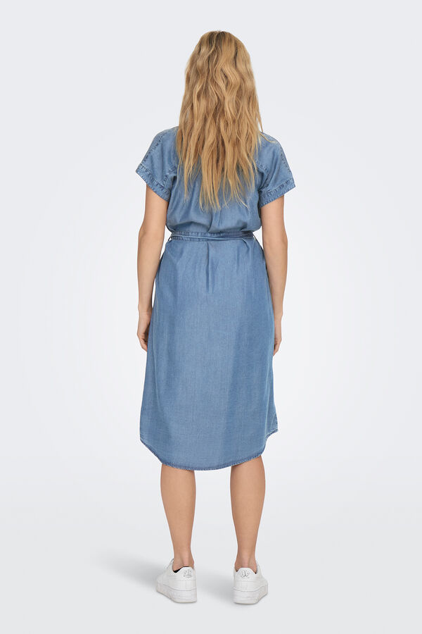 Only Kurzes Jeanskleid Blau