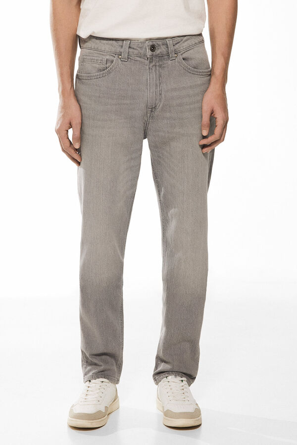 Springfield Grey medium wash regular fit jeans gray