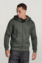 G-STAR Sweatshirt com fecho-&eacute;clair e fecho de capuz cinzento