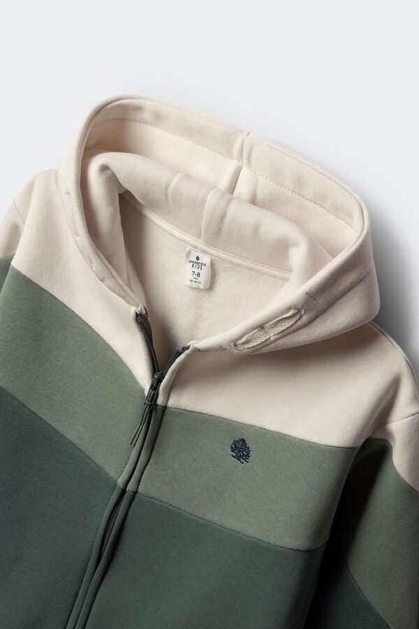 Springfield Kids Sweatshirt com capuz para menino verde