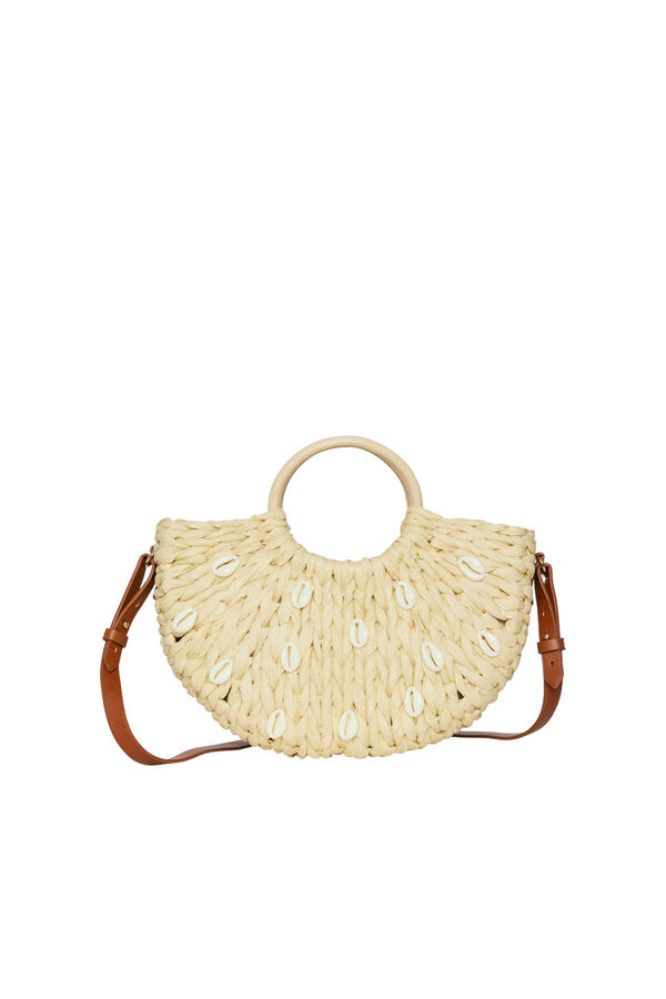 Springfield Straw bag with two handles zelena