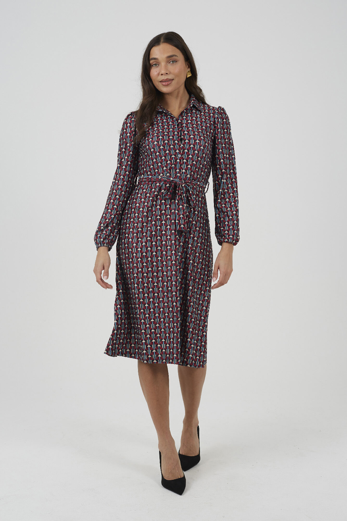 Brave Soul Vestido camisero estampado